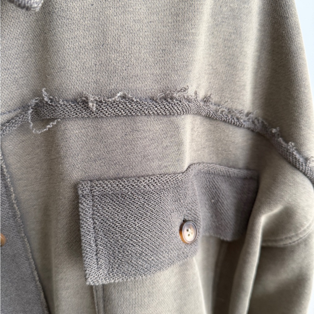 12th Tribe Charlie Shirt Jacket Olive Green‎ Oversized Shacket BWT424 One Size - Picture 6 of 8
